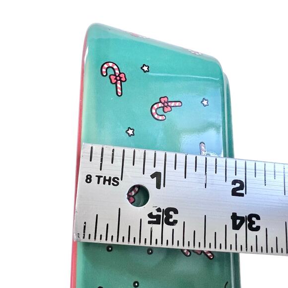 Hello Kitty Square Baking Pan 9" Christmas Snowman Ceramic Casserole Bakeware - Picture 6 of 6